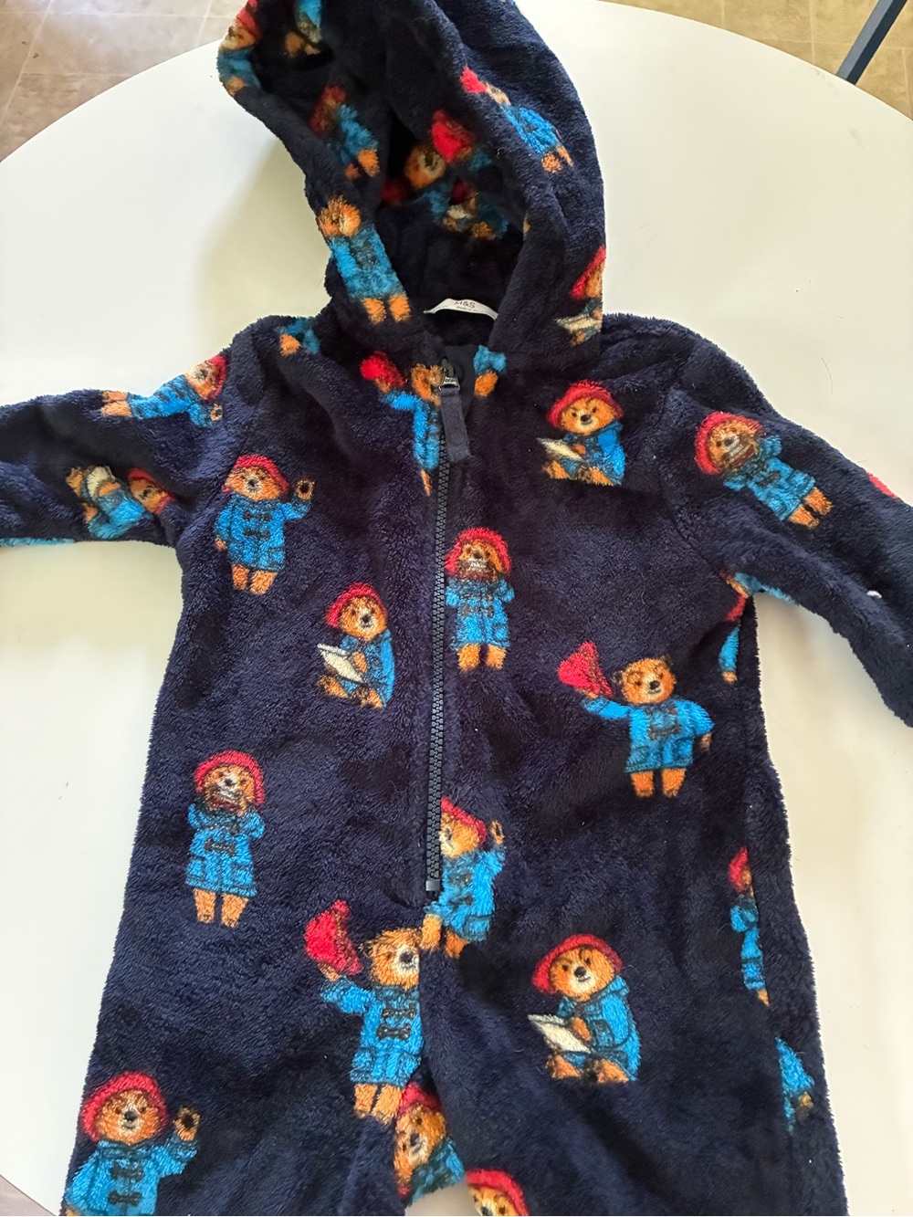 M&S bedtime one piece sleeper with hood